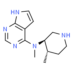 ChemSpider 2D Image | N-Methyl-N-[(3R,4S)-4-methyl-3-piperidinyl]-7H-pyrrolo[2,3-d]pyrimidin-4-amine | C13H19N5