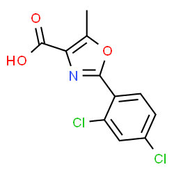 ChemSpider 2D Image | 2-(2,4-Dichlorophenyl)-5-methyl-1,3-oxazole-4-carboxylic acid | C11H7Cl2NO3