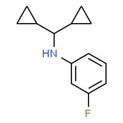 ChemSpider 2D Image | N-(Dicyclopropylmethyl)-3-fluoroaniline | C13H16FN