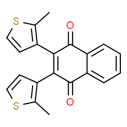 ChemSpider 2D Image | 2,3-Bis(2-methyl-3-thienyl)-1,4-naphthoquinone | C20H14O2S2