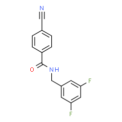 ChemSpider 2D Image | 4-Cyano-N-(3,5-difluorobenzyl)benzamide | C15H10F2N2O