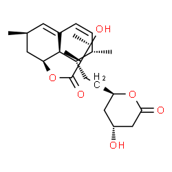 ChemSpider 2D Image | (1S,3R,7S,8S,8aR)-8-{2-[(2R,4R)-4-Hydroxy-6-oxotetrahydro-2H-pyran-2-yl]ethyl}-3,7-dimethyl-1,2,3,7,8,8a-hexahydro-1-naphthalenyl (2S,3S)-3-hydroxy-2-methylbutanoate | C24H36O6