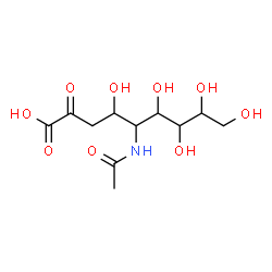 ChemSpider 2D Image | 5-Acetamido-4,6,7,8,9-pentahydroxy-2-oxononanoic acid | C11H19NO9