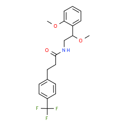 ChemSpider 2D Image | N-[2-Methoxy-2-(2-methoxyphenyl)ethyl]-3-[4-(trifluoromethyl)phenyl]propanamide | C20H22F3NO3