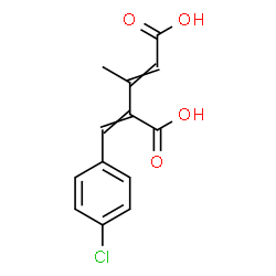 ChemSpider 2D Image | 4-(4-Chlorobenzylidene)-3-methyl-2-pentenedioic acid | C13H11ClO4