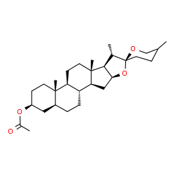ChemSpider 2D Image | (3beta,5alpha,22S)-Spirostan-3-yl acetate | C29H46O4