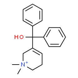 ChemSpider 2D Image | 5-[Hydroxy(diphenyl)methyl]-1,1-dimethyl-1,2,3,6-tetrahydropyridinium | C20H24NO
