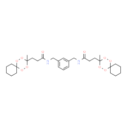 ChemSpider 2D Image | N,N'-[1,3-Phenylenebis(methylene)]bis[3-(3-methyl-1,2,4,5-tetraoxaspiro[5.5]undec-3-yl)propanamide] | C30H44N2O10