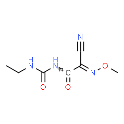 ChemSpider 2D Image | (2E)-2-Cyano-N-(ethylcarbamoyl)-2-(methoxyimino)(1-~14~C)ethanamide | C614CH10N4O3