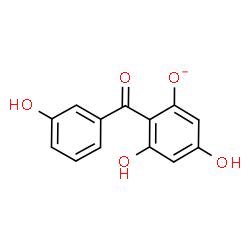 ChemSpider 2D Image | 3,5-Dihydroxy-2-(3-hydroxybenzoyl)phenolate | C13H9O5