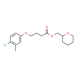 ChemSpider 2D Image | Tetrahydro-2H-pyran-2-ylmethyl 4-(4-chloro-3-methylphenoxy)butanoate | C17H23ClO4