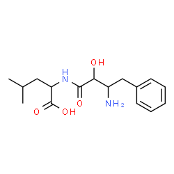 ChemSpider 2D Image | N-(3-Amino-2-hydroxy-4-phenylbutanoyl)leucine | C16H24N2O4