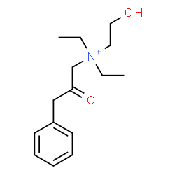 ChemSpider 2D Image | N,N-Diethyl-N-(2-hydroxyethyl)-2-oxo-3-phenyl-1-propanaminium | C15H24NO2