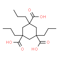 ChemSpider 2D Image | 1,3,5-Tripropyl-1,3,5-cyclohexanetricarboxylic acid | C18H30O6