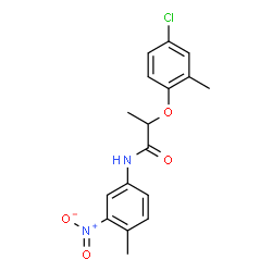 ChemSpider 2D Image | 2-(4-Chloro-2-methylphenoxy)-N-(4-methyl-3-nitrophenyl)propanamide | C17H17ClN2O4