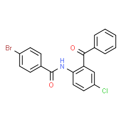 ChemSpider 2D Image | N-(2-Benzoyl-4-chlorophenyl)-4-bromobenzamide | C20H13BrClNO2