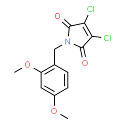 ChemSpider 2D Image | 3,4-Dichloro-1-(2,4-dimethoxybenzyl)-1H-pyrrole-2,5-dione | C13H11Cl2NO4