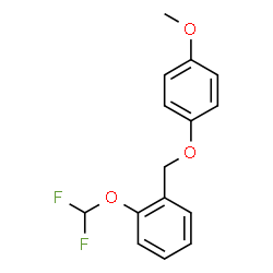 ChemSpider 2D Image | 1-(Difluoromethoxy)-2-[(4-methoxyphenoxy)methyl]benzene | C15H14F2O3