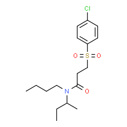 ChemSpider 2D Image | N-Butyl-N-sec-butyl-3-[(4-chlorophenyl)sulfonyl]propanamide | C17H26ClNO3S