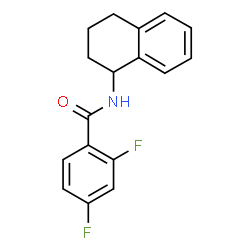 ChemSpider 2D Image | 2,4-Difluoro-N-(1,2,3,4-tetrahydro-1-naphthalenyl)benzamide | C17H15F2NO