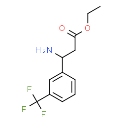ChemSpider 2D Image | Ethyl 3-amino-3-[3-(trifluoromethyl)phenyl]propanoate | C12H14F3NO2