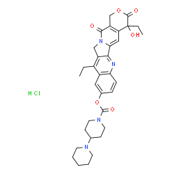 ChemSpider 2D Image | IRINOTECAN HYDROCHLORIDE ANHYDROUS | C33H39ClN4O6