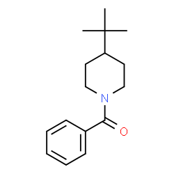 ChemSpider 2D Image | [4-(2-Methyl-2-propanyl)-1-piperidinyl](phenyl)methanone | C16H23NO
