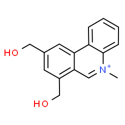 ChemSpider 2D Image | 7,9-Bis(hydroxymethyl)-5-methylphenanthridinium | C16H16NO2