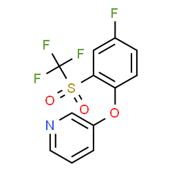 ChemSpider 2D Image | 3-{4-Fluoro-2-[(trifluoromethyl)sulfonyl]phenoxy}pyridine | C12H7F4NO3S