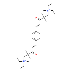 ChemSpider 2D Image | 5,5'-(1,4-Phenylene)bis(N,N-diethyl-N,2,2-trimethyl-3-oxo-4-penten-1-aminium) | C30H50N2O2