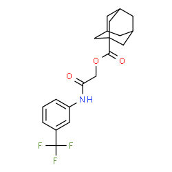 ChemSpider 2D Image | 2-Oxo-2-{[3-(trifluoromethyl)phenyl]amino}ethyl 1-adamantanecarboxylate | C20H22F3NO3