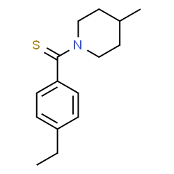 ChemSpider 2D Image | (4-Ethylphenyl)(4-methyl-1-piperidinyl)methanethione | C15H21NS
