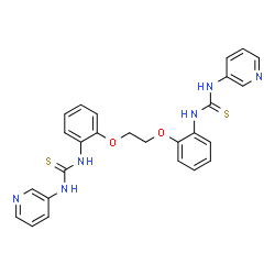 ChemSpider 2D Image | 1,1'-[1,2-Ethanediylbis(oxy-2,1-phenylene)]bis[3-(3-pyridinyl)(thiourea)] | C26H24N6O2S2