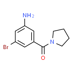 ChemSpider 2D Image | 3-Bromo-5-[(pyrrolidin-1-yl)carbonyl]aniline | C11H13BrN2O