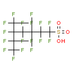 ChemSpider 2D Image | 1,1,2,2,3,3,4,4,5,6,6,7,7,7-Tetradecafluoro-5-(trifluoromethyl)-1-heptanesulfonic acid | C8HF17O3S