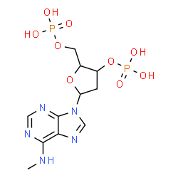 ChemSpider 2D Image | 9-(2-Deoxy-3,5-di-O-phosphonopentofuranosyl)-N-methyl-9H-purin-6-amine | C11H17N5O9P2