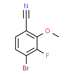 ChemSpider 2D Image | 4-Bromo-3-fluoro-2-methoxybenzonitrile | C8H5BrFNO