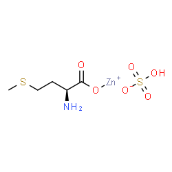 ChemSpider 2D Image | (L-Methioninato-kappaO)zinc(1+) hydrogen sulfate | C5H11NO6S2Zn