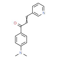 ChemSpider 2D Image | 1-[4-(Dimethylamino)phenyl]-3-(3-pyridinyl)-2-propen-1-one | C16H16N2O