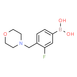 ChemSpider 2D Image | (3-fluoro-4-(morpholinomethyl)phenyl)boronic acid | C11H15BFNO3