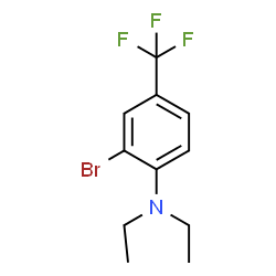 ChemSpider 2D Image | 2-Bromo-N,N-diethyl-4-(trifluoromethyl)aniline | C11H13BrF3N