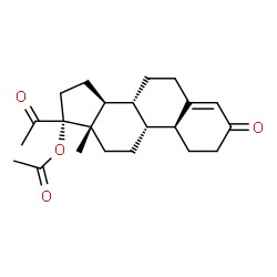 ChemSpider 2D Image | (9beta,10alpha)-3,20-Dioxo-19-norpregn-4-en-17-yl acetate | C22H30O4
