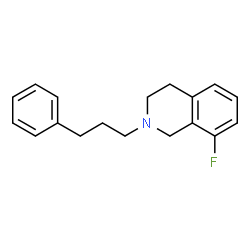 ChemSpider 2D Image | 8-Fluoro-2-(3-phenylpropyl)-1,2,3,4-tetrahydroisoquinoline | C18H20FN