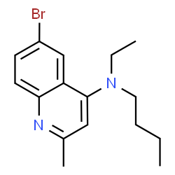 ChemSpider 2D Image | 6-Bromo-N-butyl-N-ethyl-2-methyl-4-quinolinamine | C16H21BrN2