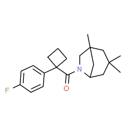ChemSpider 2D Image | [1-(4-Fluorophenyl)cyclobutyl](1,3,3-trimethyl-6-azabicyclo[3.2.1]oct-6-yl)methanone | C21H28FNO
