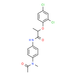 ChemSpider 2D Image | N-{4-[Acetyl(methyl)amino]phenyl}-2-(2,4-dichlorophenoxy)propanamide | C18H18Cl2N2O3