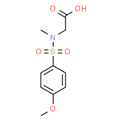 ChemSpider 2D Image | N-[(4-Methoxyphenyl)sulfonyl]-N-methylglycine | C10H13NO5S