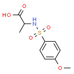 ChemSpider 2D Image | N-[(4-Methoxyphenyl)sulfonyl]alanine | C10H13NO5S