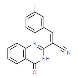 ChemSpider 2D Image | (2Z)-3-(3-Methylphenyl)-2-(4-oxo-1,4-dihydro-2-quinazolinyl)acrylonitrile | C18H13N3O