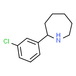 ChemSpider 2D Image | 2-(3-Chlorophenyl)azepane | C12H16ClN